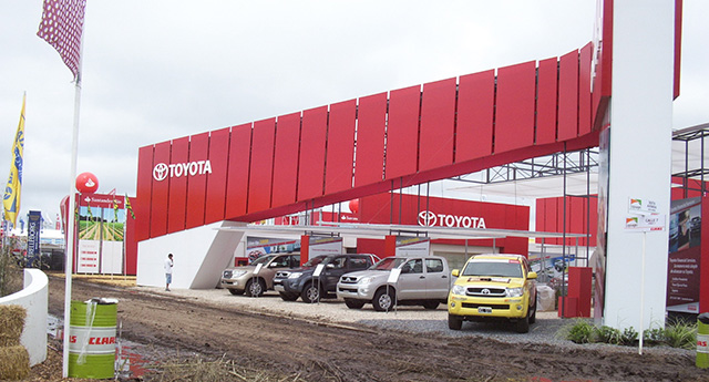 Stands Toyota.  Expoagro/Agroactiva/Pinamar Supervisión de Obra
