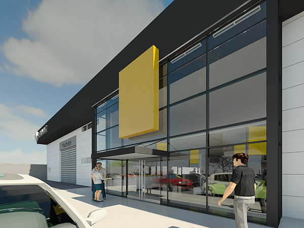 Kumenia SA. Concesionario Renault.  Av San Martín y Quiroga, Neuquén, Neuquén Proyecto /DDO/3.500m2
